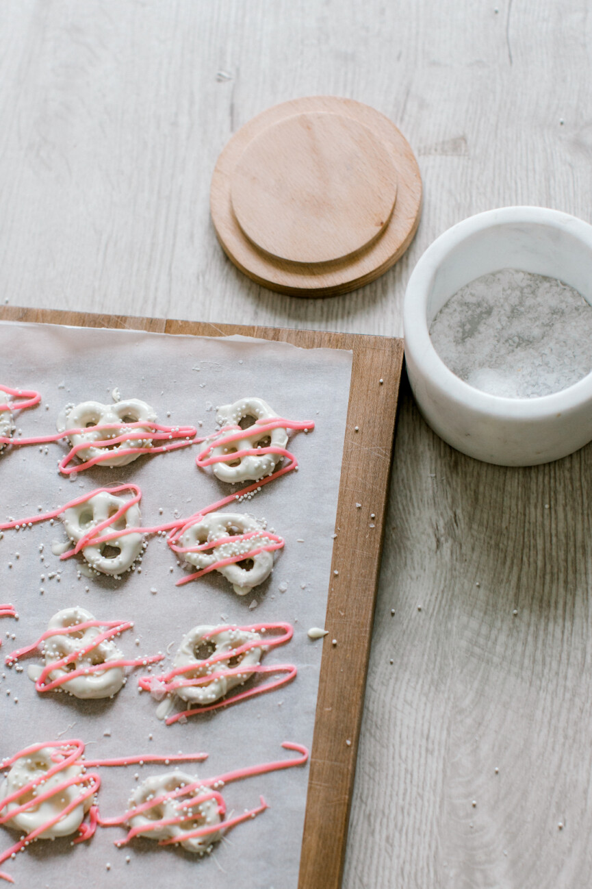 white chocolate covered pretzels