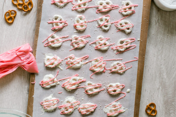 white chocolate covered pretzels