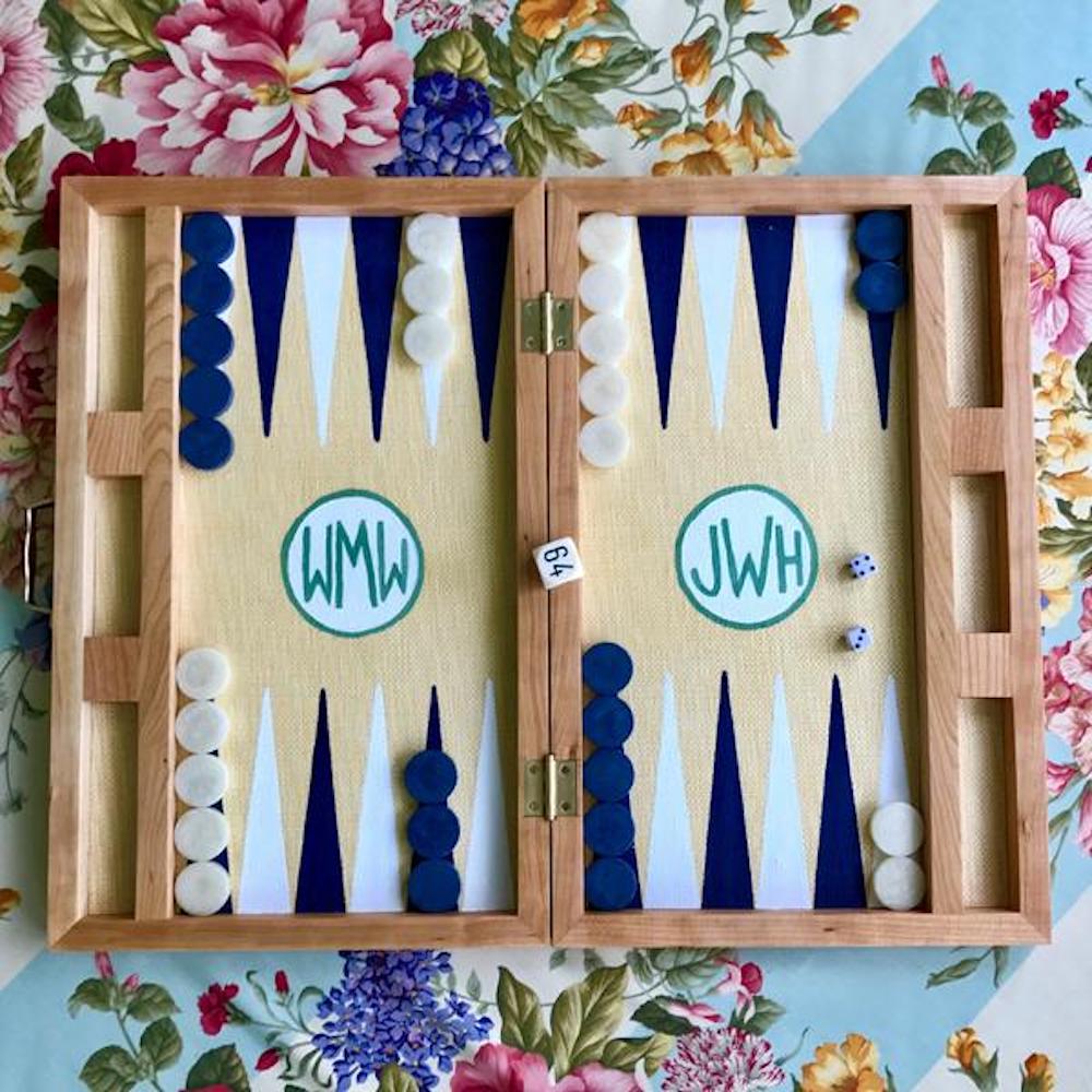 personalized backgammon board