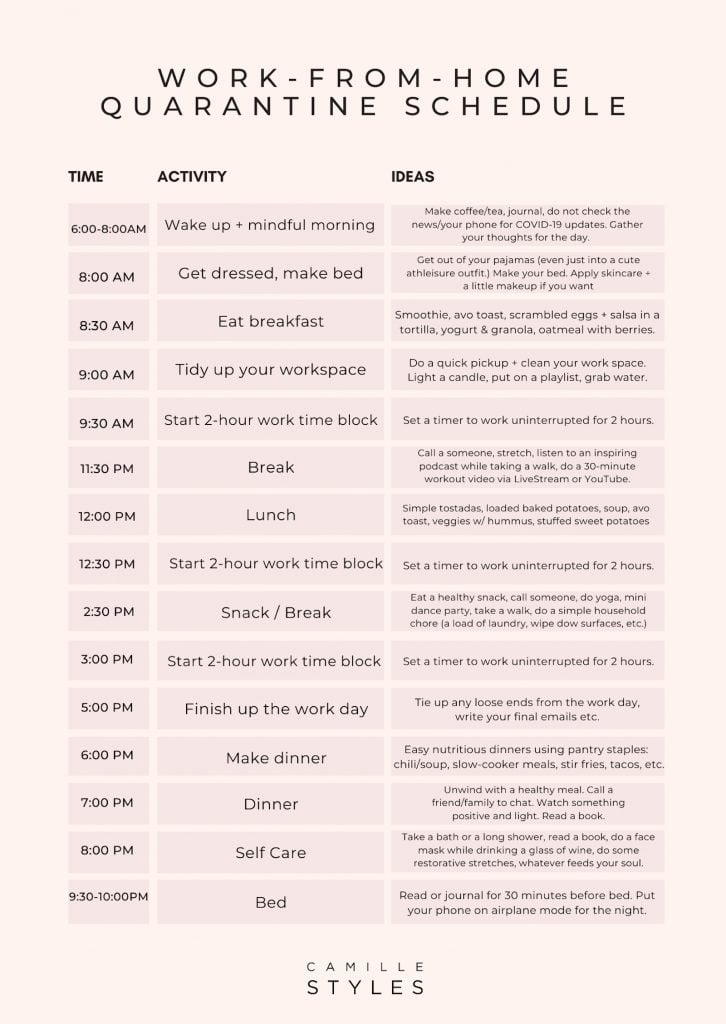 Daily Schedules for Your 