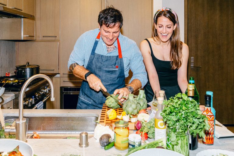 chef Seamus Mullen and girl friend Katie Warner Johnson