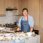 Mediterranean family-style dinner party at Chef Seamus Mullen's house in LA