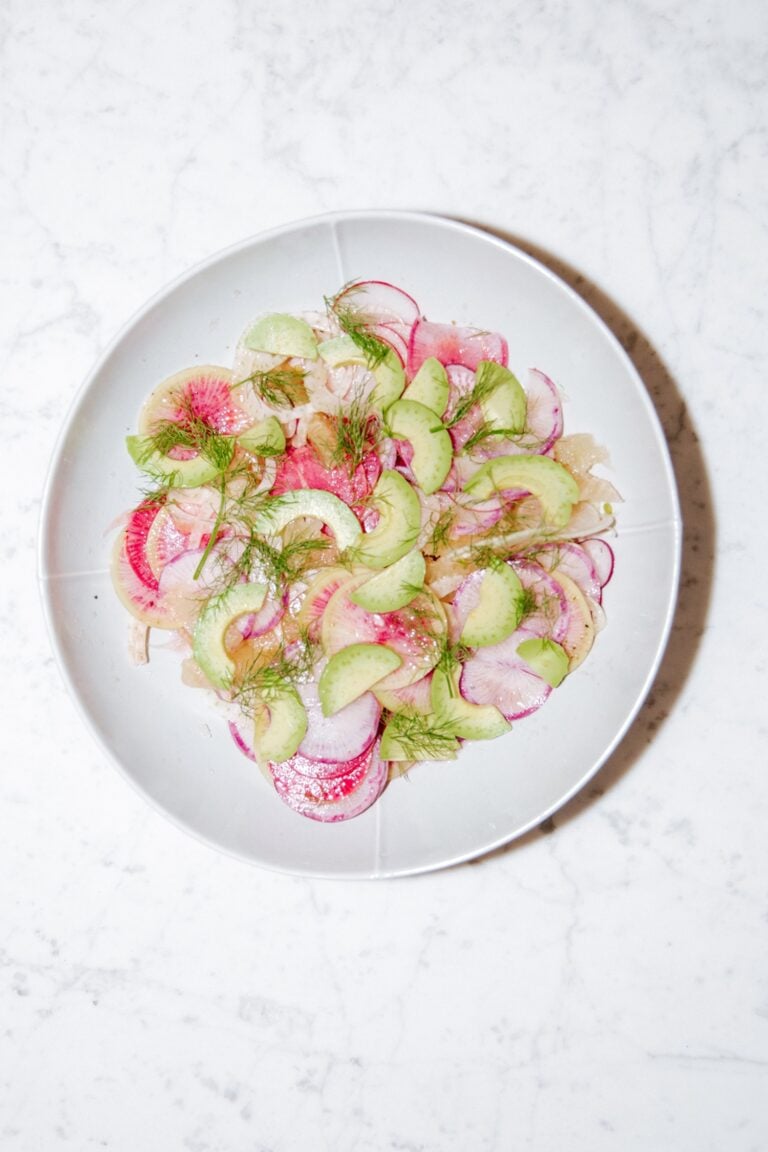 radish, fennel, and grapefruit salad