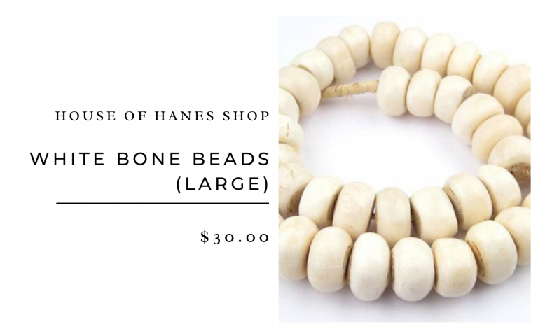 House of Hanes Shop White Bone Beads