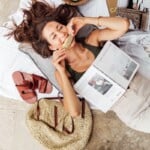 camille styles with books and melon, summer picnic