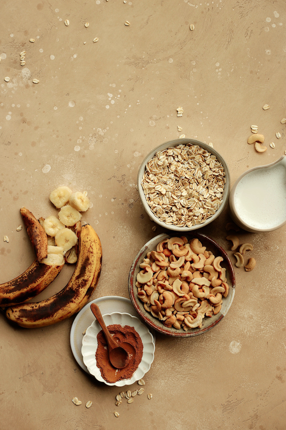 easy healthy vegetarian breakfast recipe baked banana cashew oatmeal
