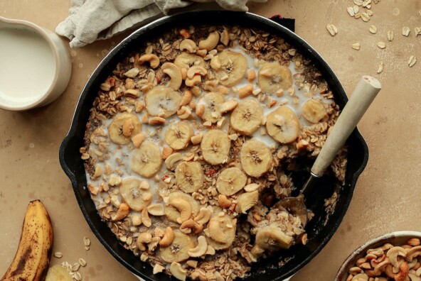 banana cashew baked oatmeal