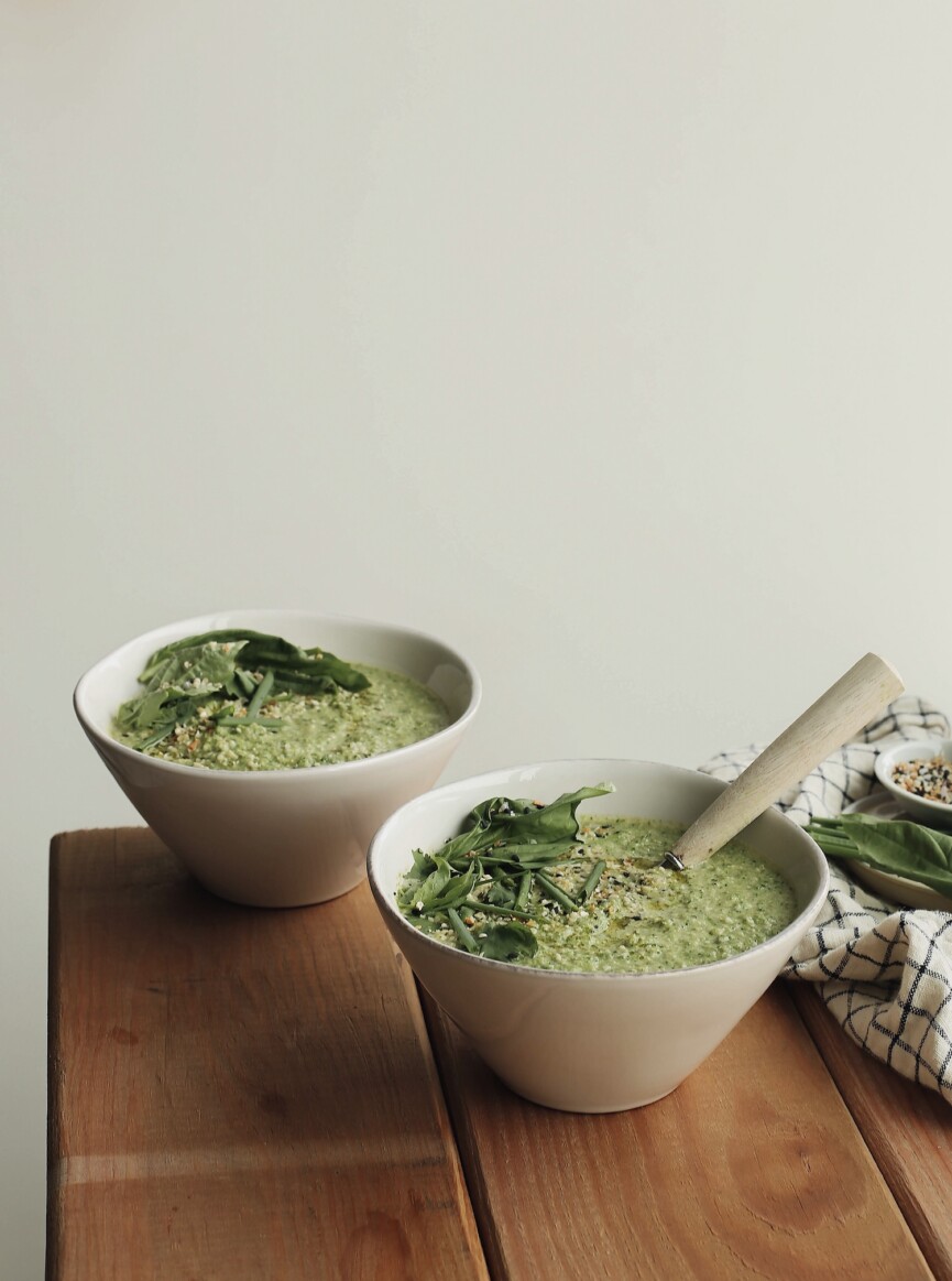 big green immunity boosting soup bowl