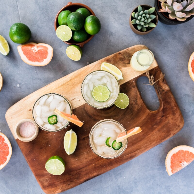 refreshing spicy grapefruit margarita