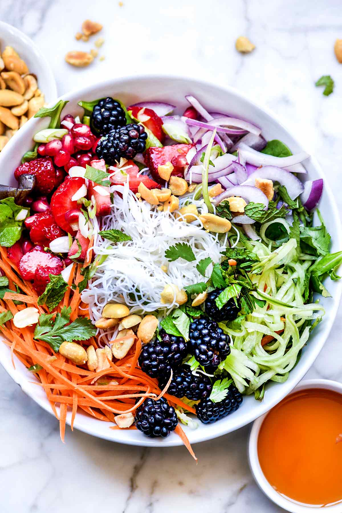 vietnamese noodle salad with berries from foodie crush_healthy bowl recipes