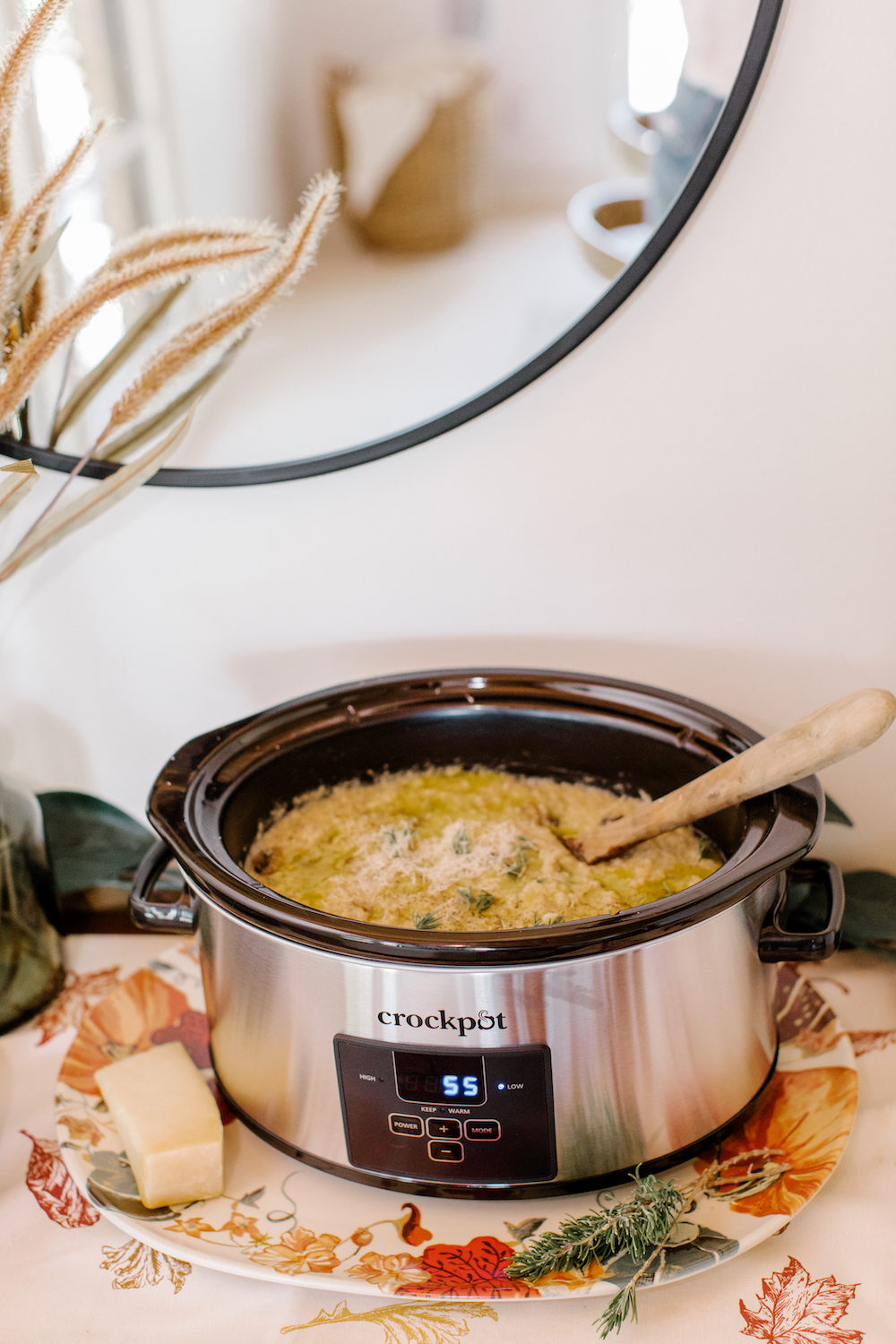 fall family dinner risotto crockpot slow cooker recipe fall