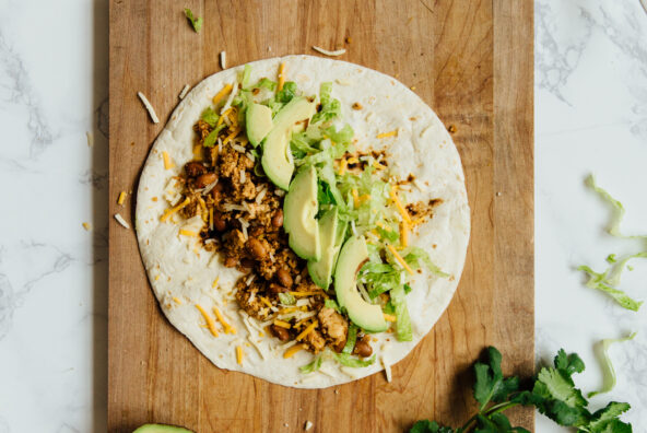 vegetarian tofu scramble burrito