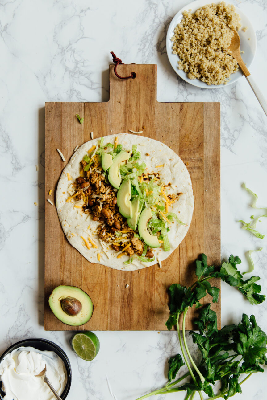vegetarian tofu scramble burrito