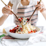 burrata and tomato pasta