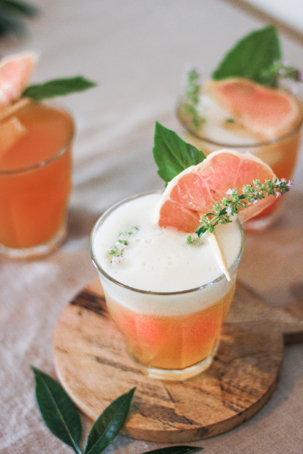 kombucha, drinks, summer, homemade, grapefruit