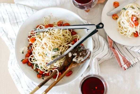 burrata and tomato pasta