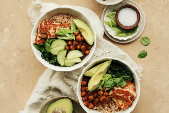 tandoori spice chickpea grain bowl