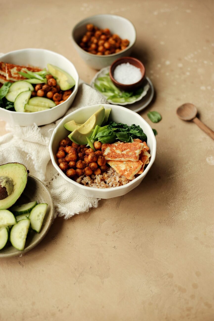 tandoori spice chickpea grain bowl
