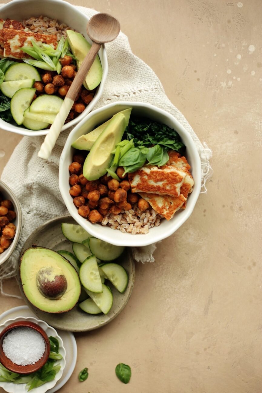 tandoori spice chickpea grain bowl