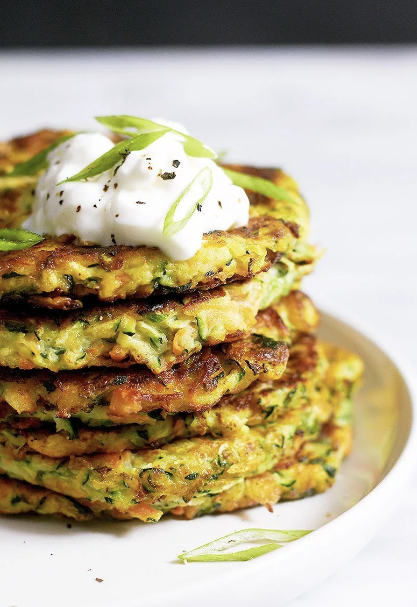 zucchini fritters from eat well 101