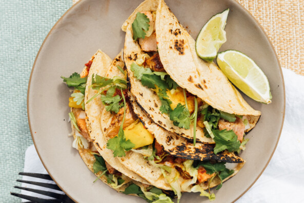 tacos al pastor on plate