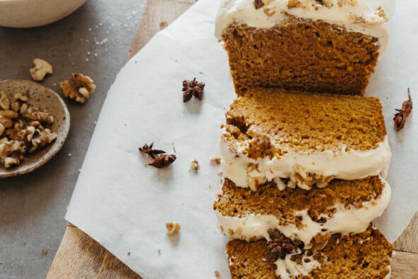 Pumpkin loaf cake fall baking recipes