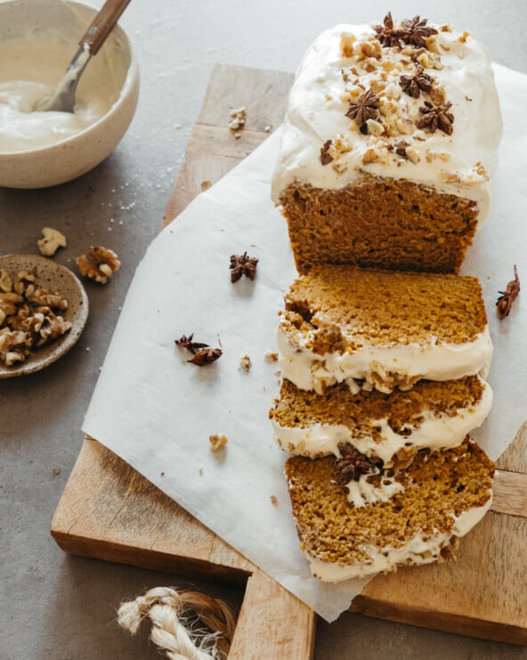 Pumpkin loaf cake fall baking recipes