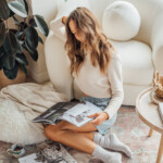 camille styles at home in the bedroom with darling magazines