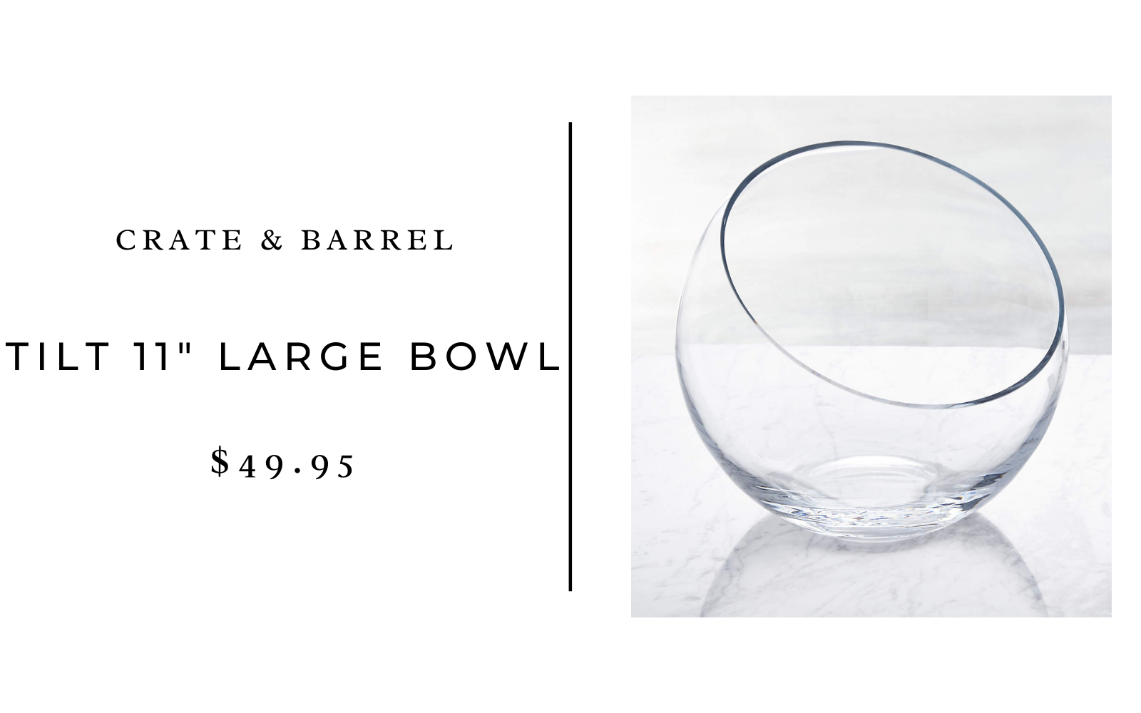 tilt glass bowl