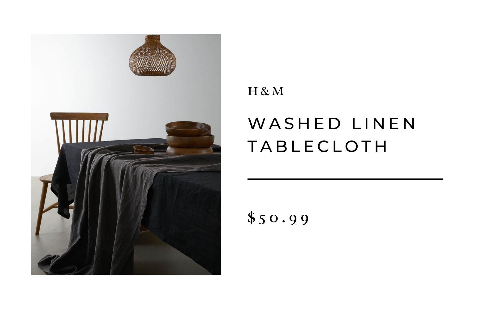 h&m washed linen tablecloth