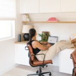 Woman on a laptop in her hom office