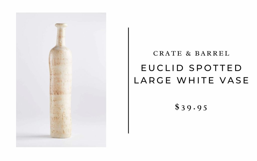Crate & Barrel white vase 
