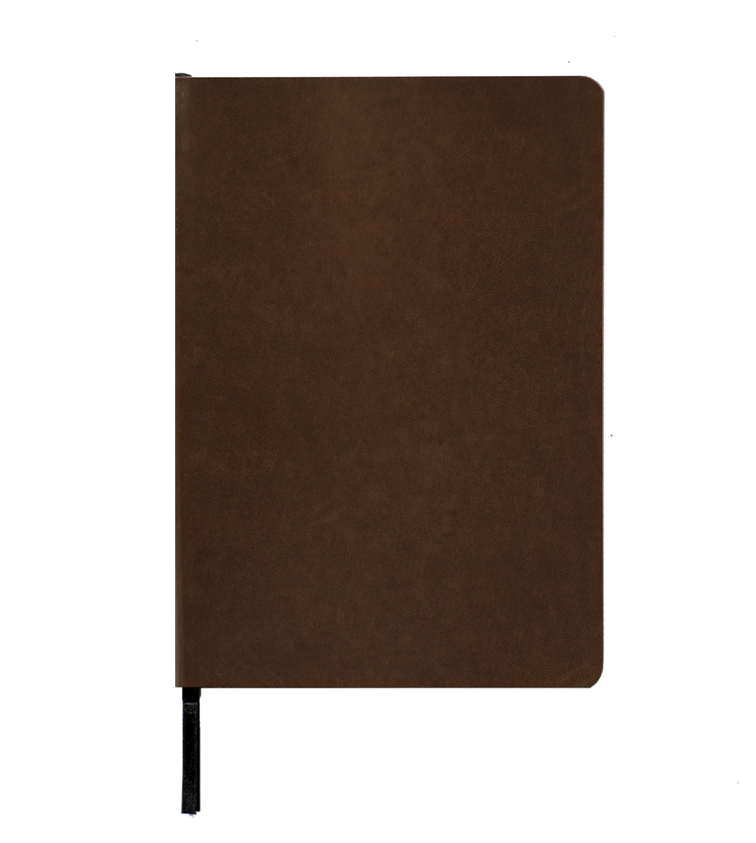 An Organised Life Brown Plain Vegan Leather A5 Notebook