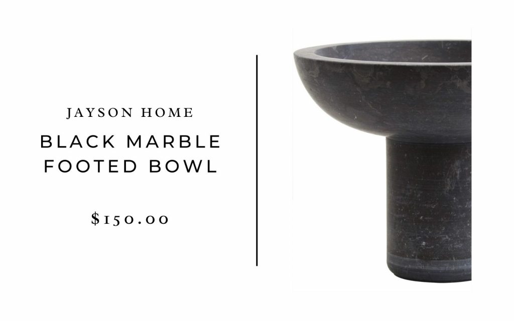 Jayson Home Black marble bowl