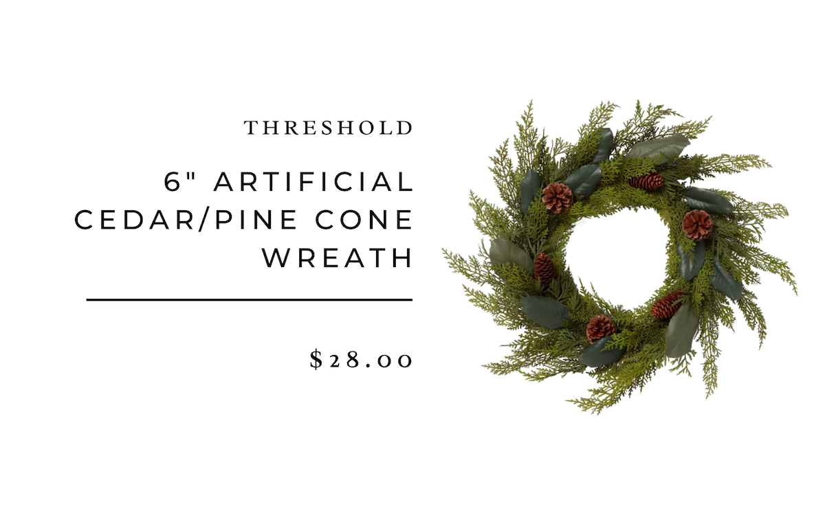 Artificial Cedar/Pine Cone Wreath
