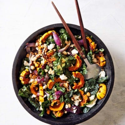 Roasted Delicata Squash and Kale Salad