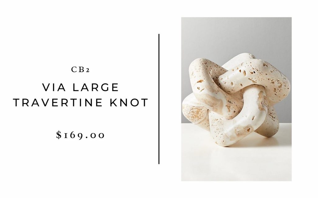 CB2 travertine knot