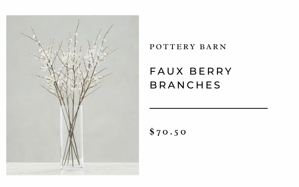 pottery barn faux berry branches