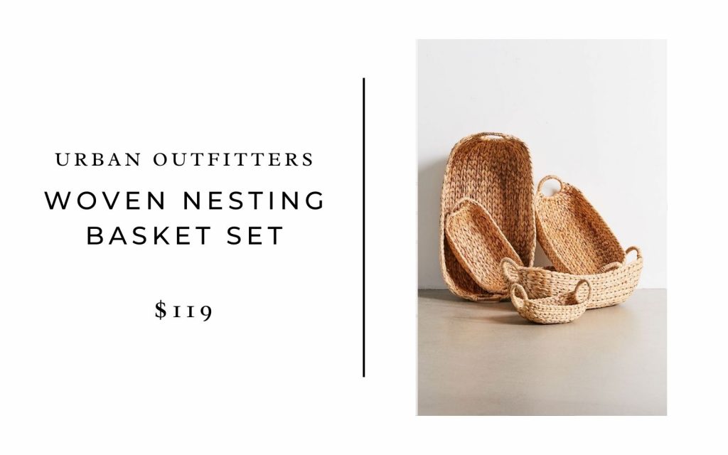 Urban Outfitters woven nesting basket set