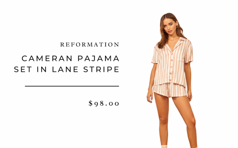 Reformation Cameran Pajama Set in Lane Stripe