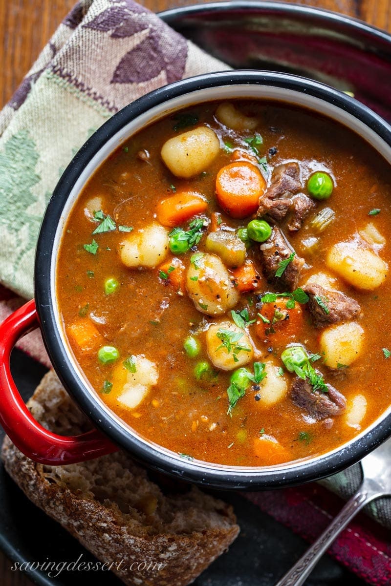 Hearty Beef and Gnocchi Soup Recipe_healthy soup recipes