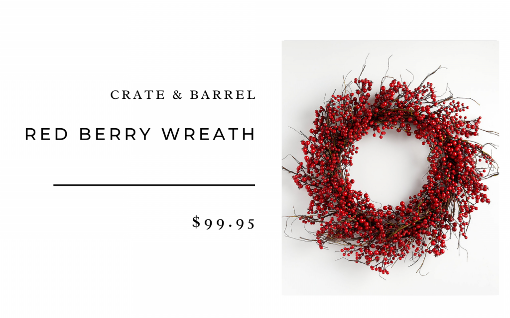 Crate & Barrel red berry wreath