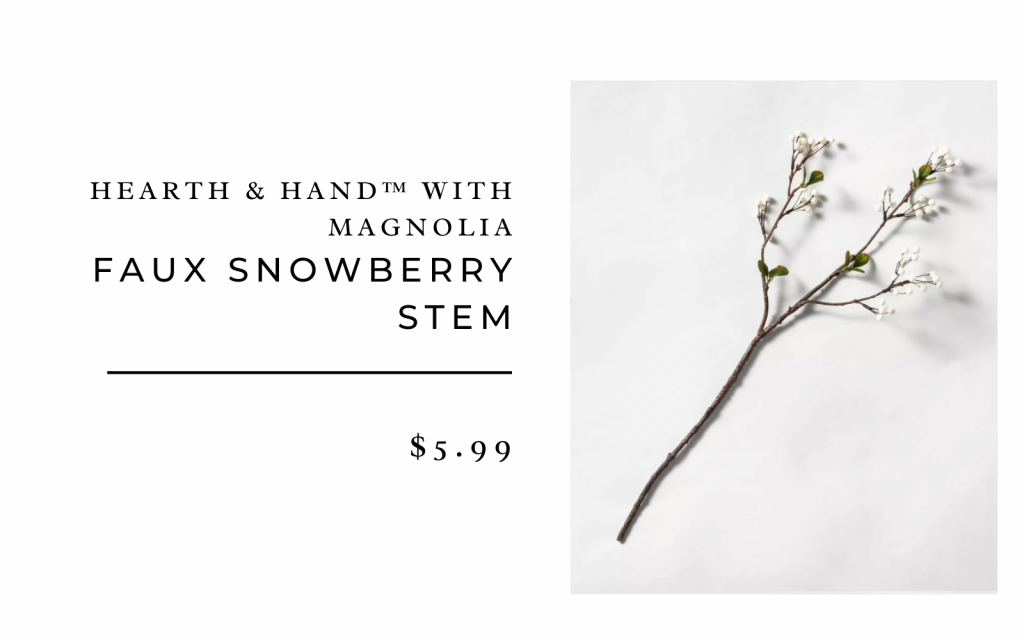hearth and hand faux snowberry stems