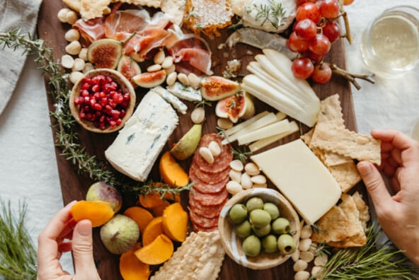 Holiday cheeseboard