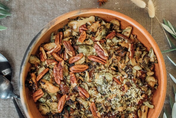 sweet and sour cider brussels sprouts