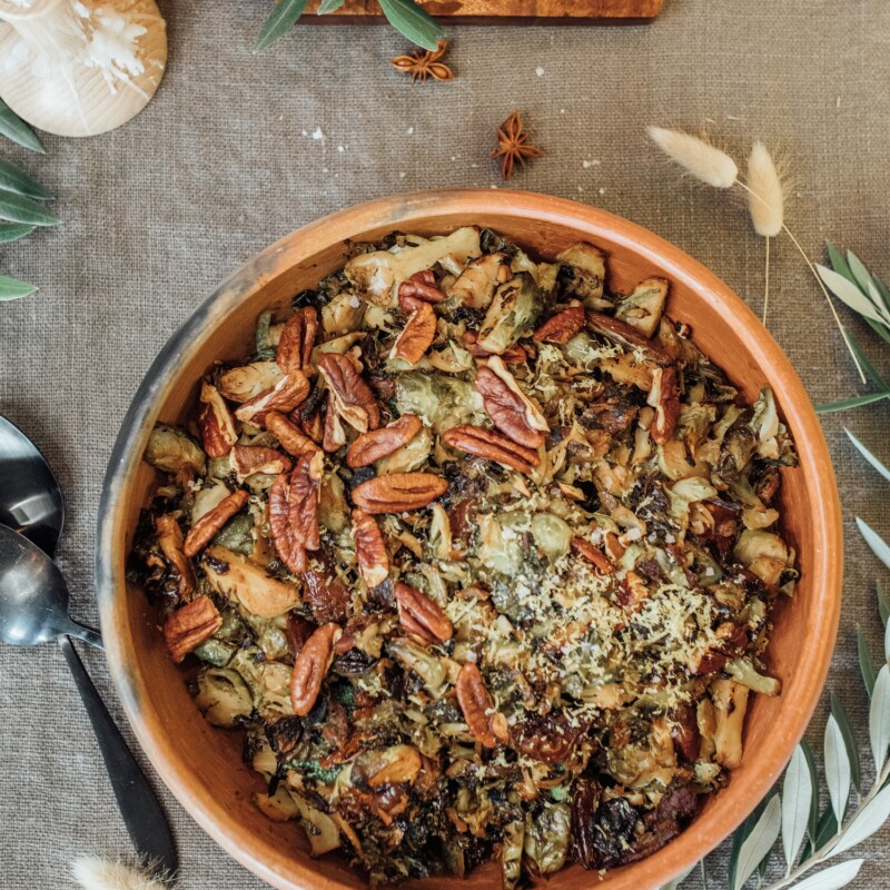 sweet and sour cider brussels sprouts
