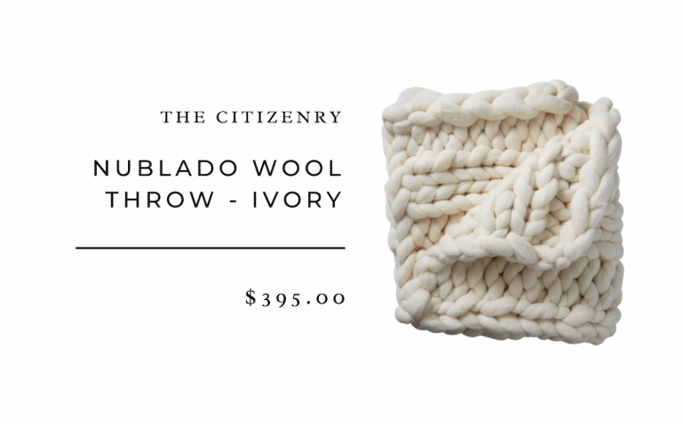 Nublado Ivory Wool Throw