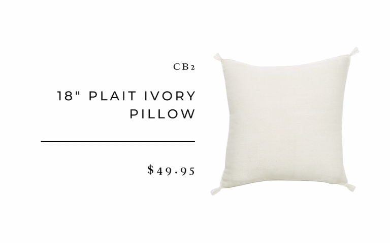 CB2 Ivory Pillow With Tassels
