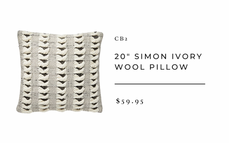 CB2 Chunky Ivory Knit Pillow