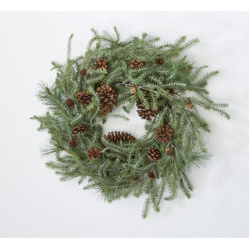 Primrue Hemlock & Pine Cone Wreath